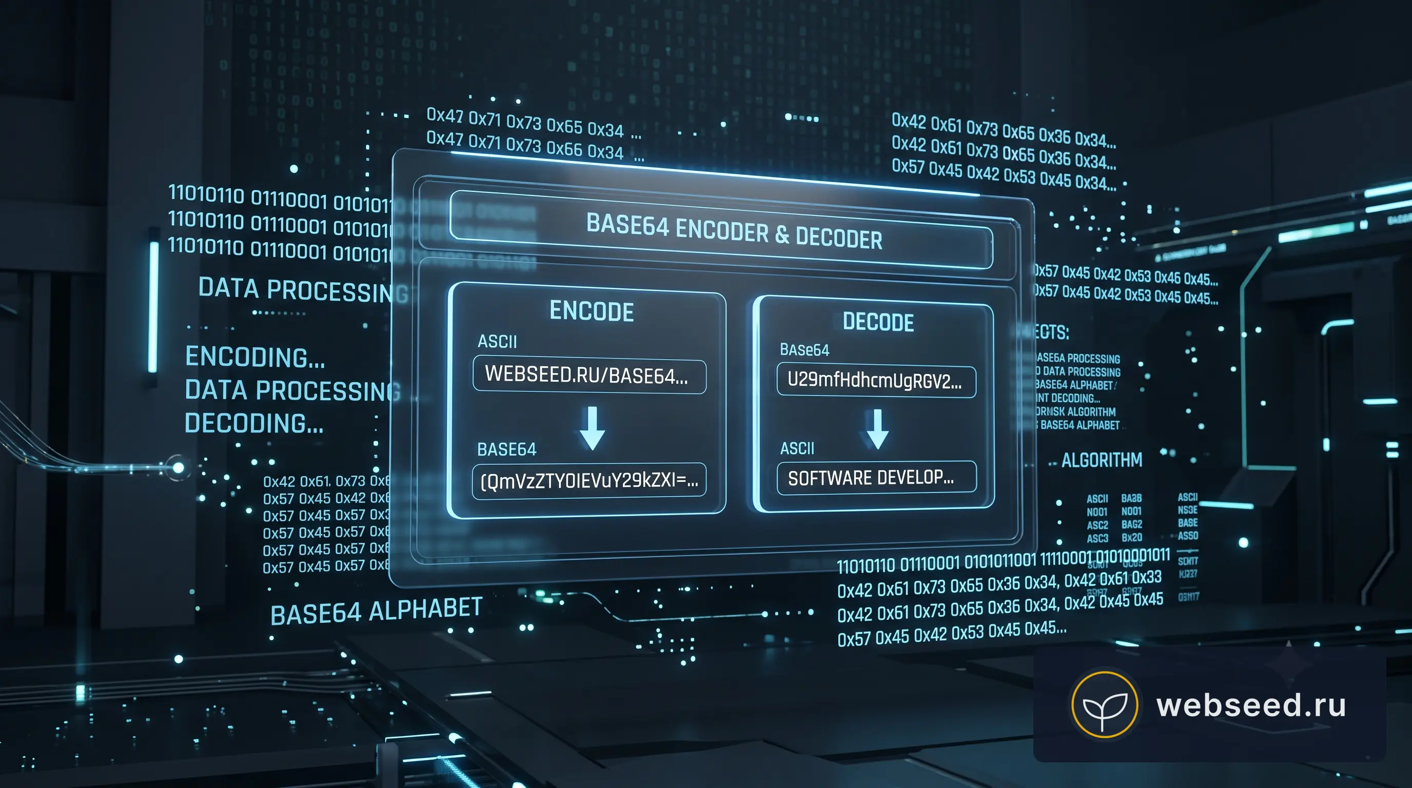 Base64 Encoder & Decoder — онлайн кодирование и декодирование
