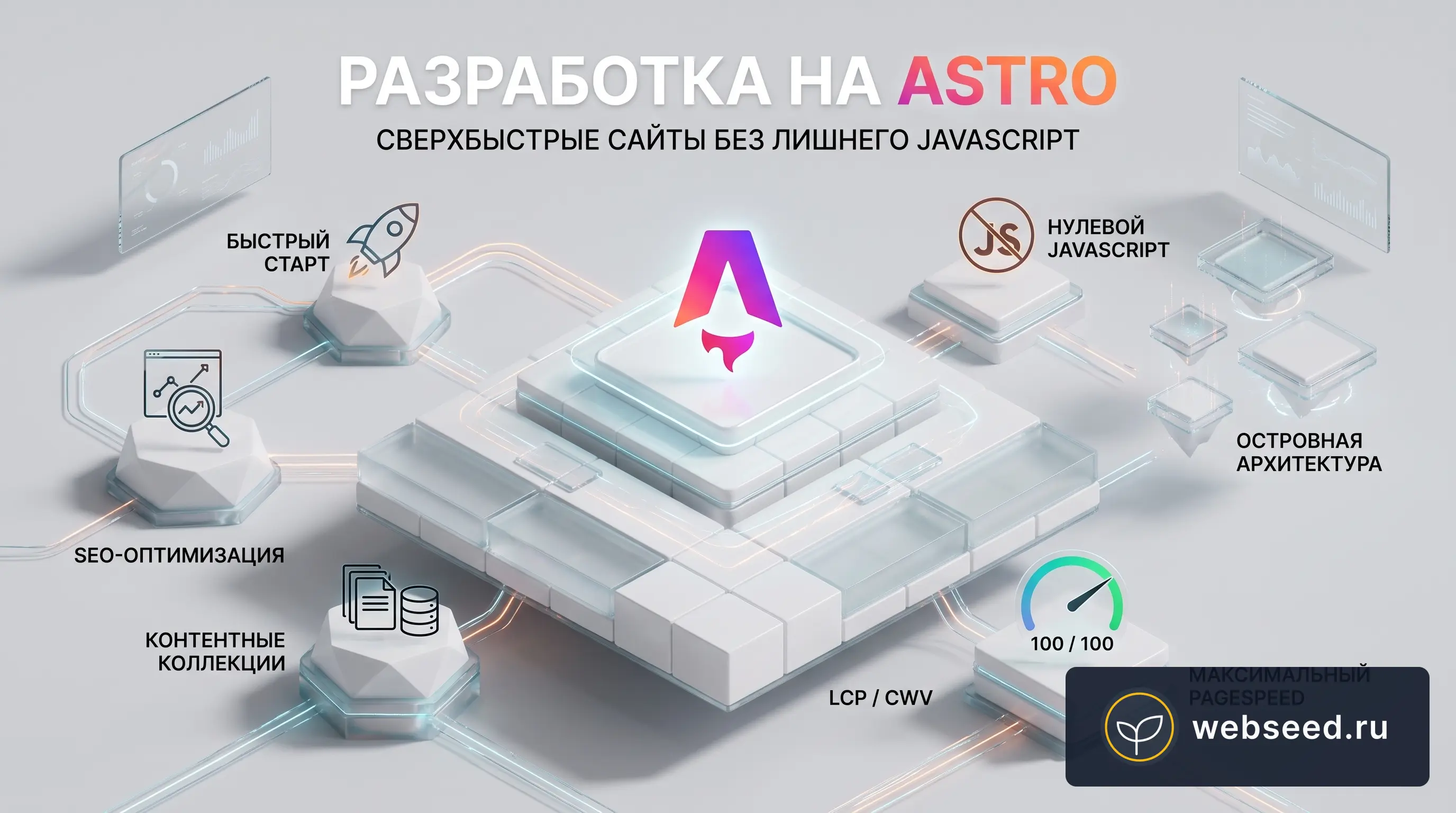Разработка сайта на фреймворке Astro под ключ: молниеносная скорость и 100 баллов в PageSpeed